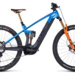 VTT Électrique Tout-Suspendu Cube Stereo Hybrid 140 HPC Actionteam 750 Shimano XT 12V 750 Wh 27.5'' Bleu Gris Actionteam
